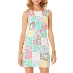 Lilly Pulitzer Delia Shift Dress Multi State Patch